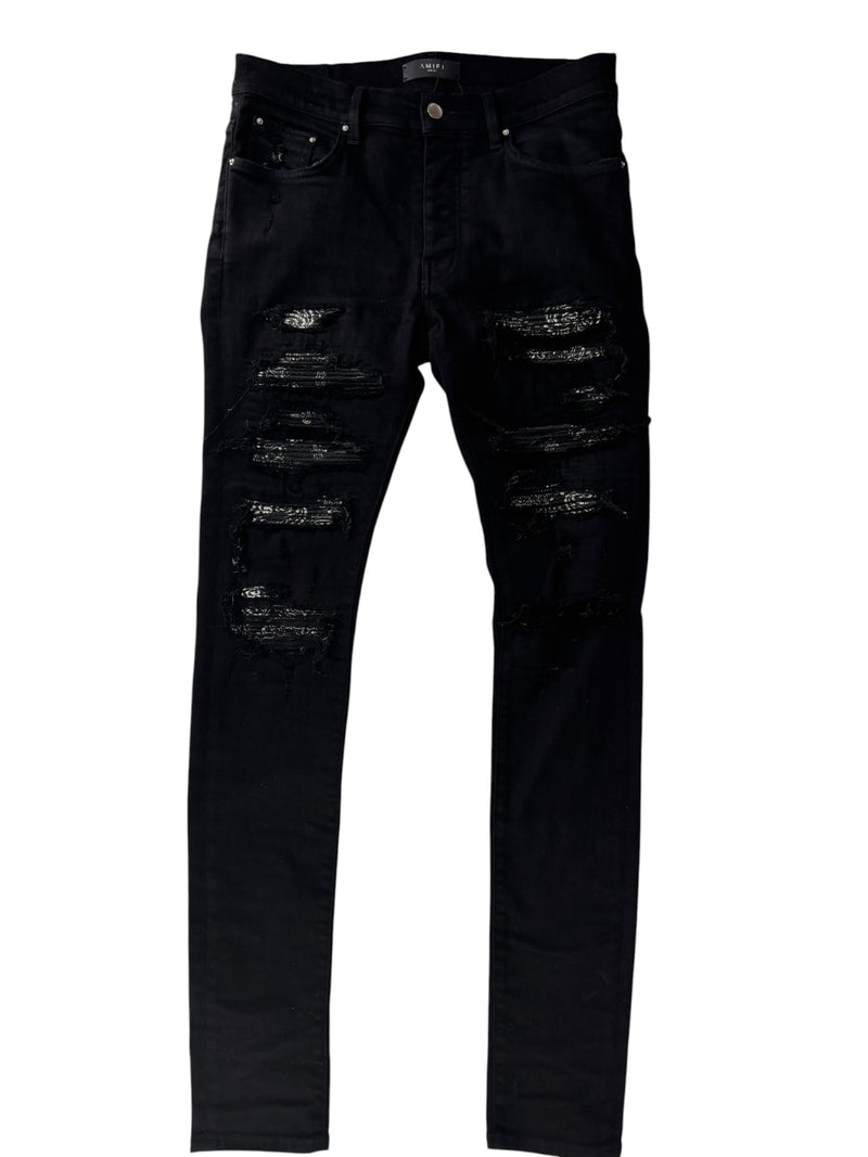 Amiri Mx1 Paisley Ribbed Black