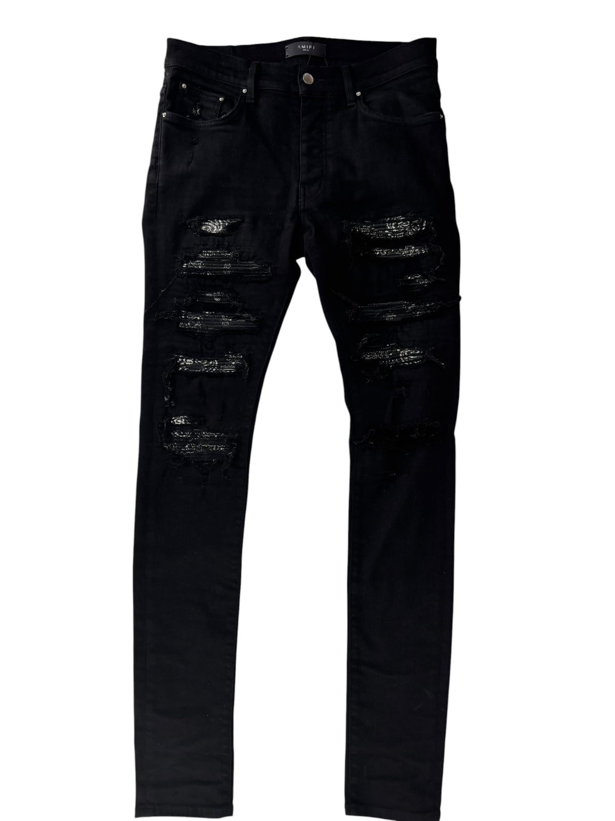 Amiri Mx1 Paisley Ribbed Black