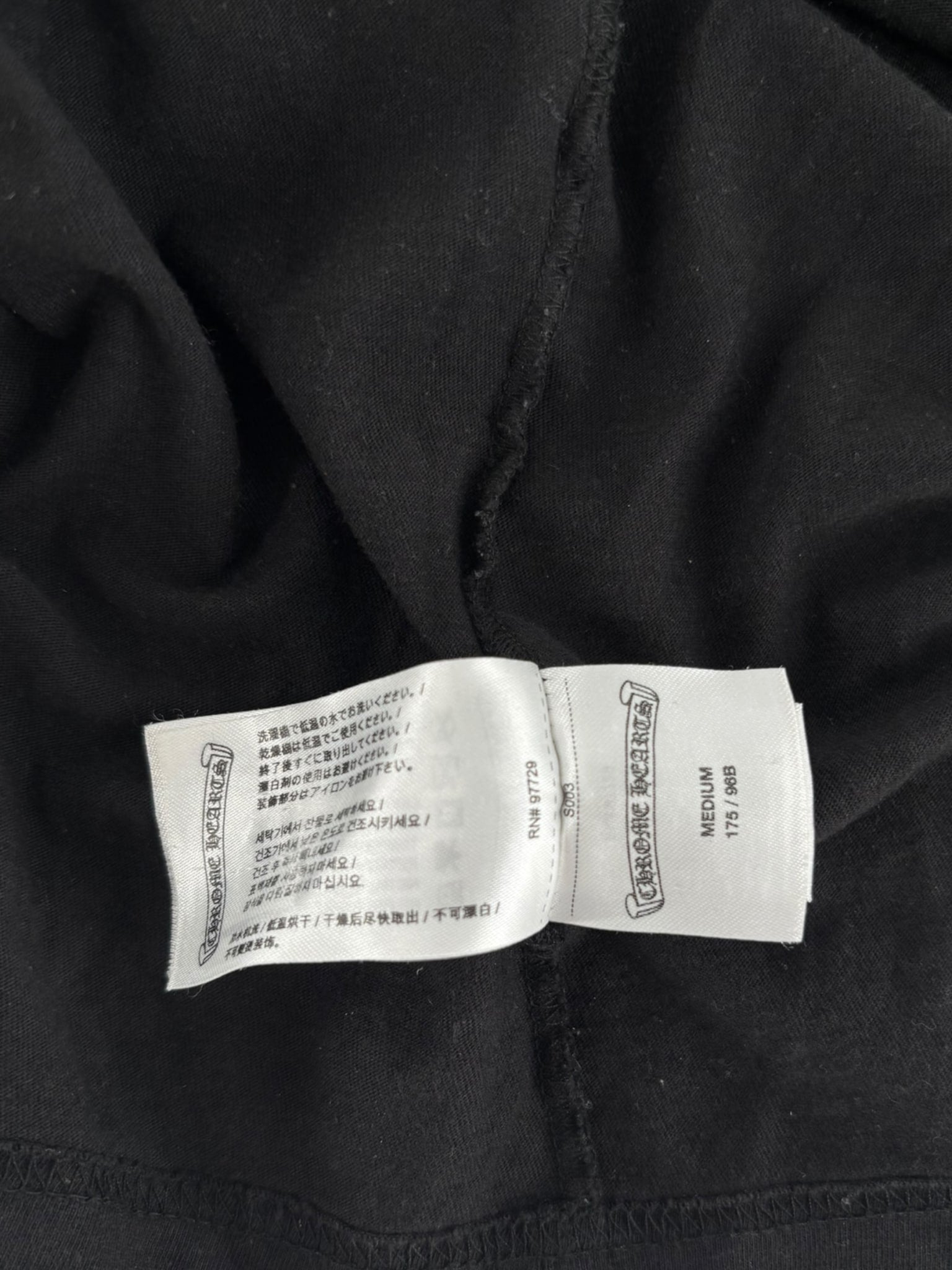 Chrome Hearts Neck Letters L/S Tee Black