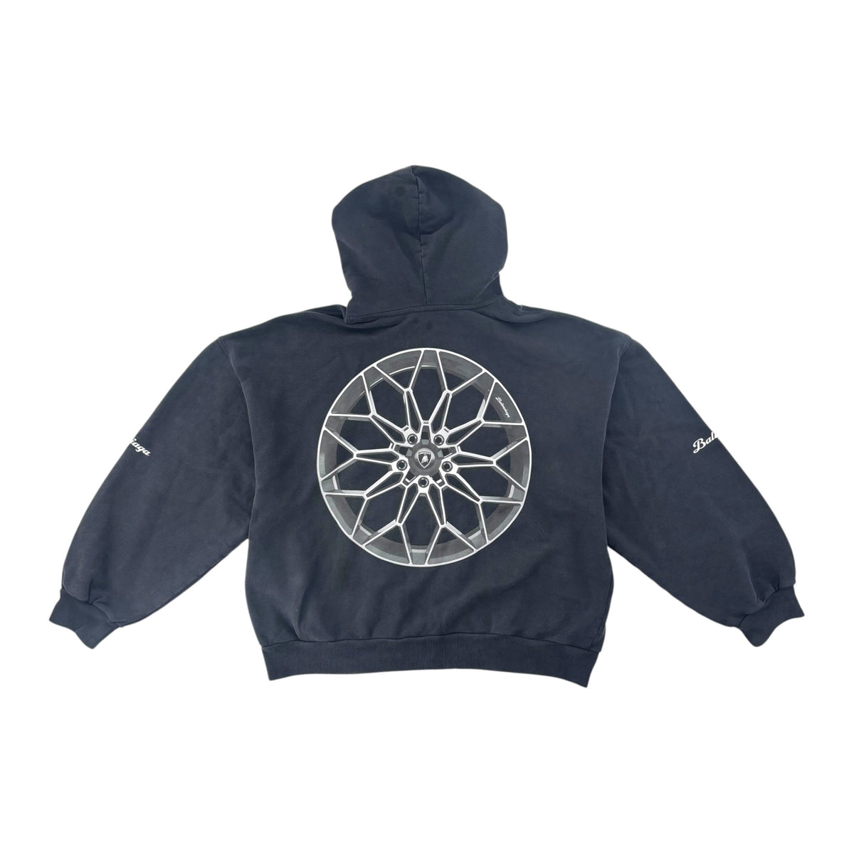 Balenciaga Automobil Lamborghini Zip-Up Small Fit Hoodie Faded