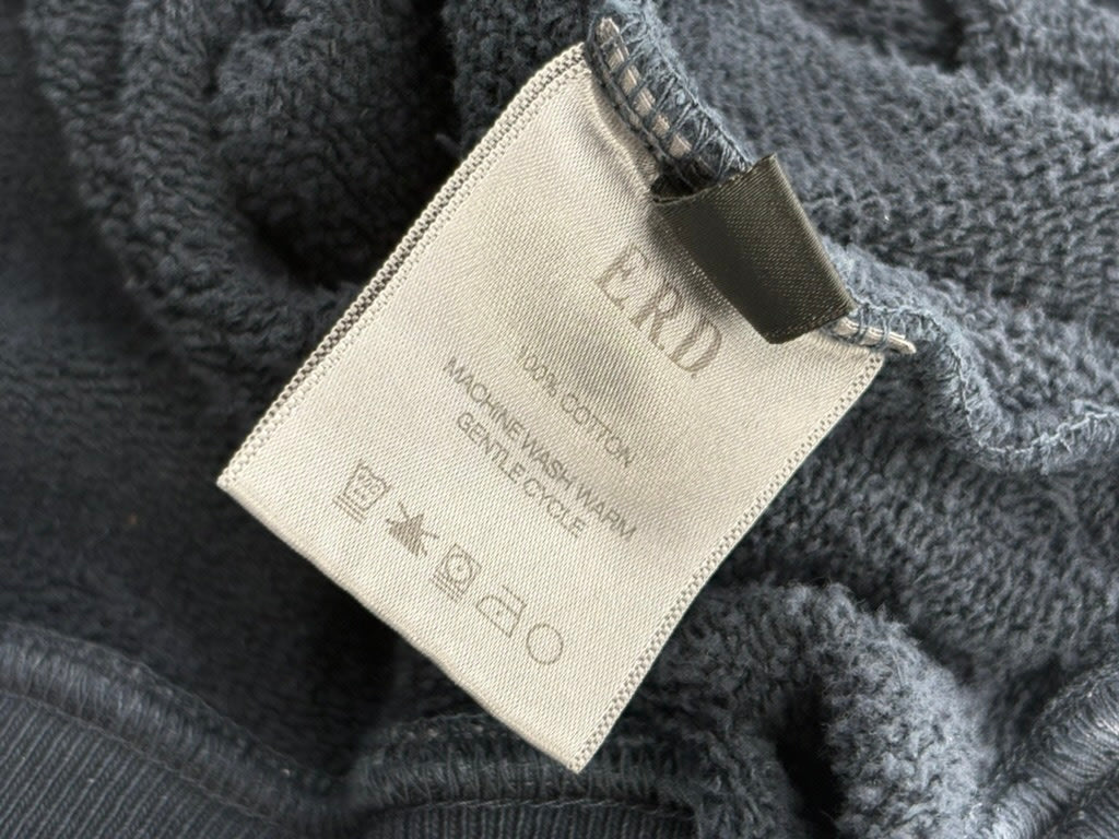 ERD Distressed Logo Hoodie Navy