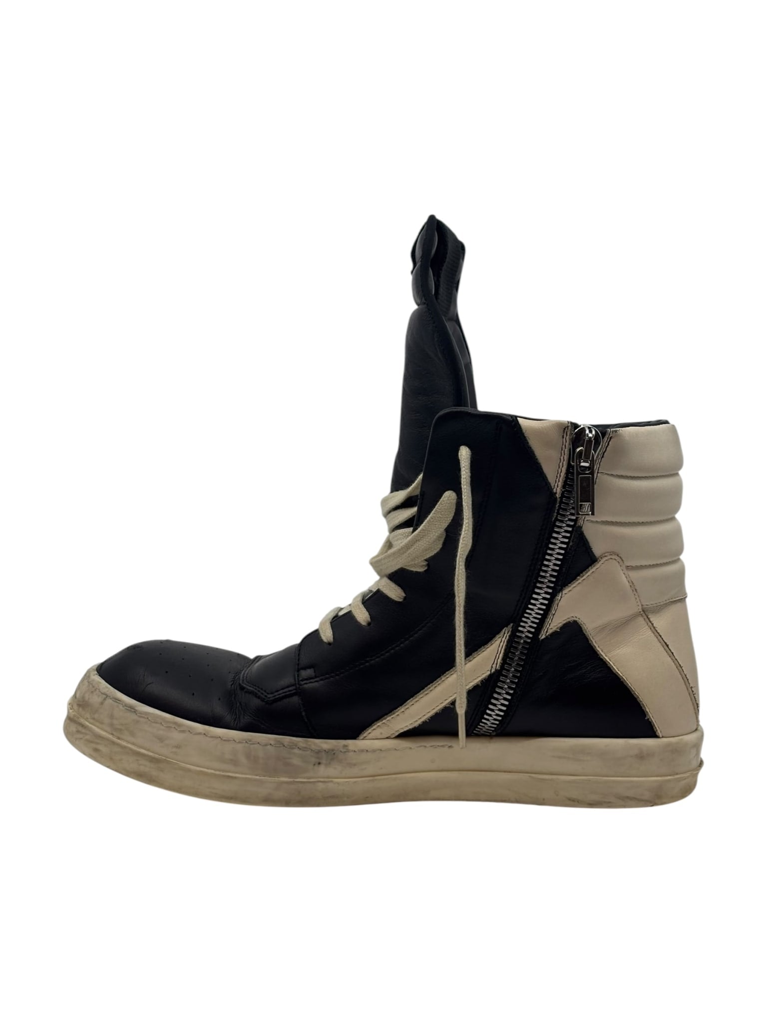 Rick Owens Geobasket Black White