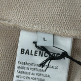 Balenciaga Metal BB Stencil Zip Up Hoodie Beige