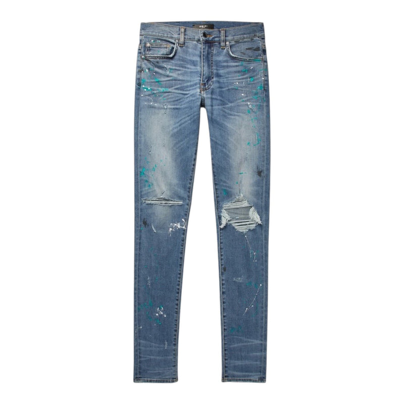 Amiri Distressed Paint Splattered Jeans