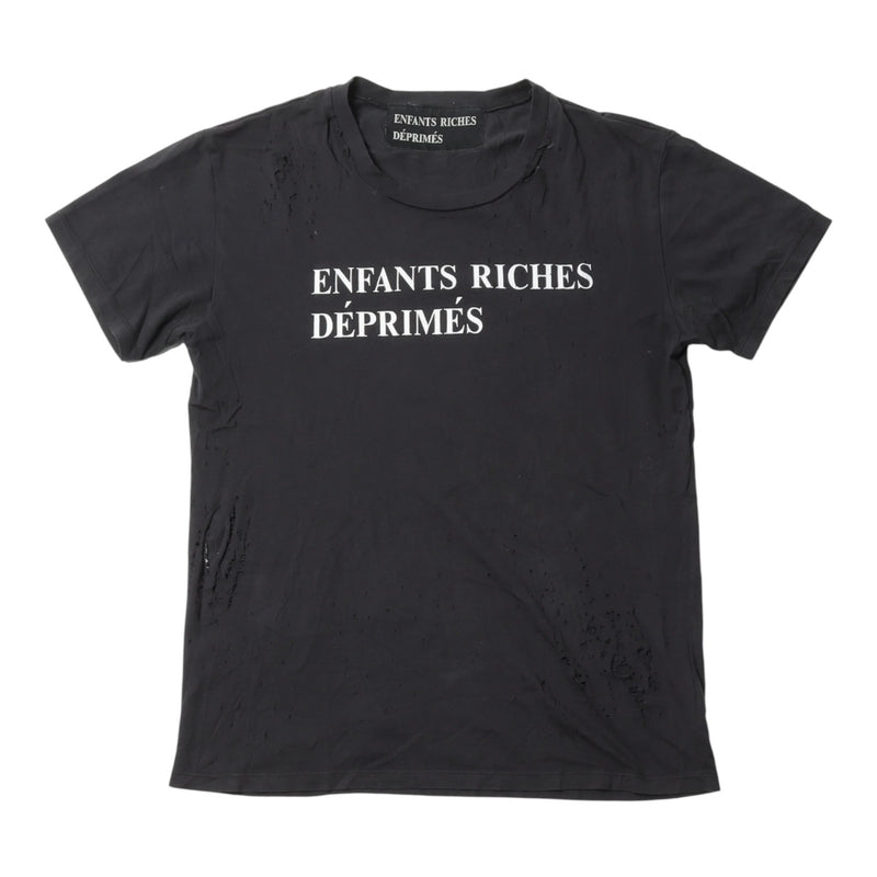 ERD Classic Logo Distressed Tee Black