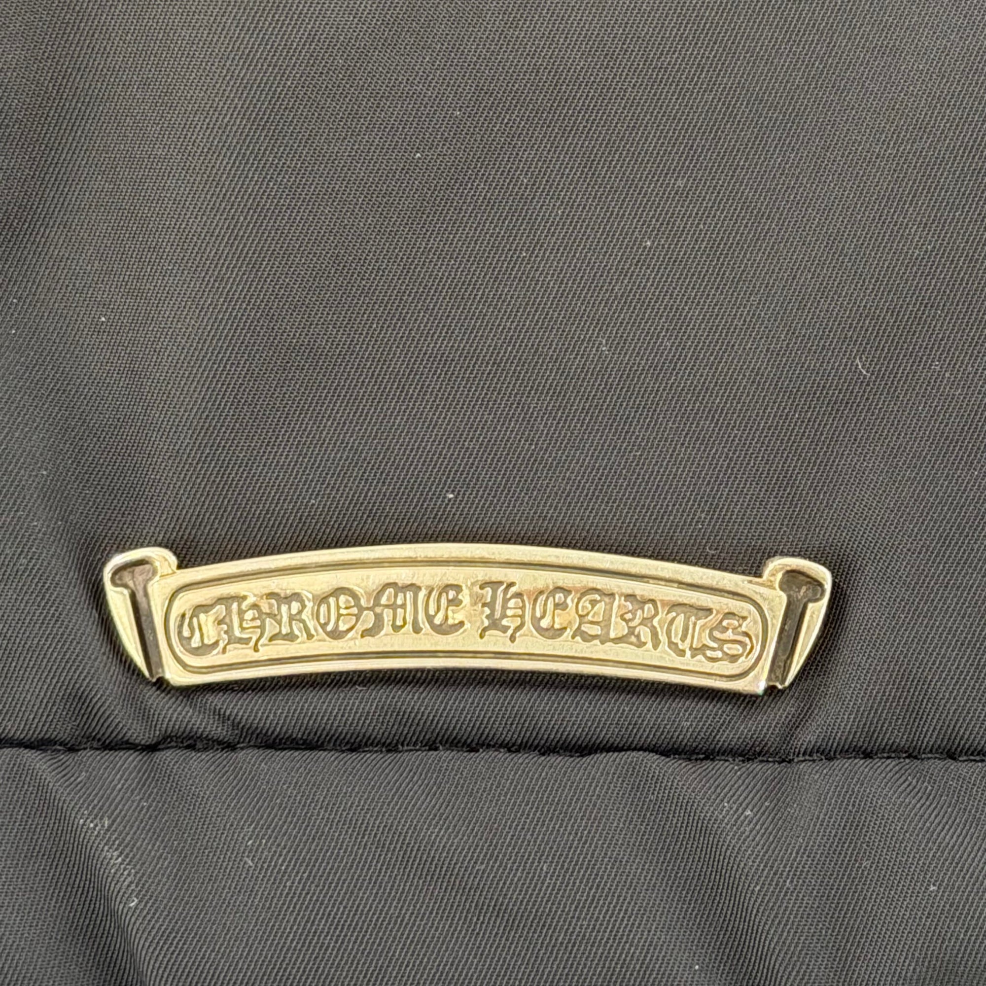 Chrome Hearts Faux Fur Lined Triple Cross Patch Jacket