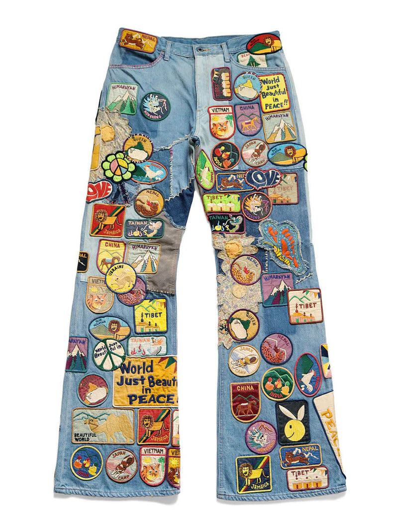 Kapital 12.5oz Denim 5P Rat Flare Pants