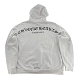 Chrome Hearts T Bar Logo F U Zip-Up Hoodie White