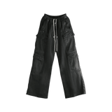 Rick Owens Waxed Cargobelas Black Pants