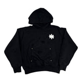 Lost Shdws Classic Logo Distressed Hoodie Black