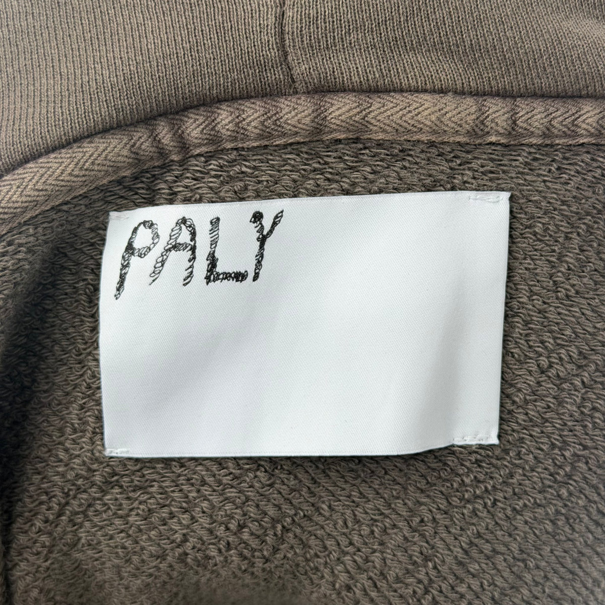 Paly Distressed Zip Up Brown Hoodie