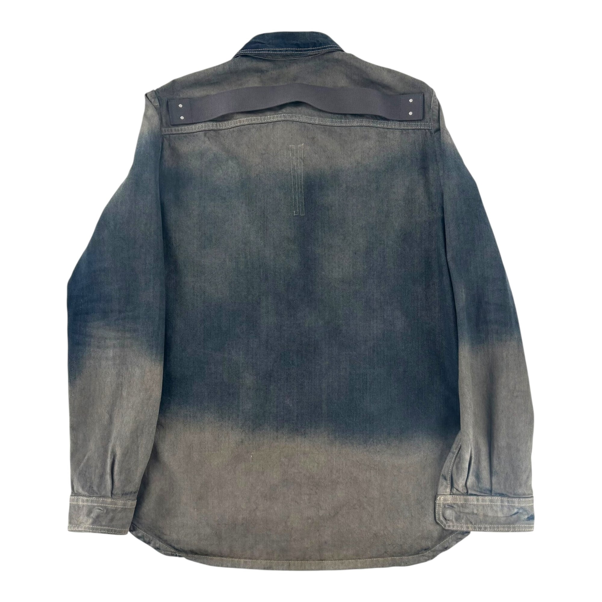 Rick Owens Fogpocket Denim Outershirt Darkdust