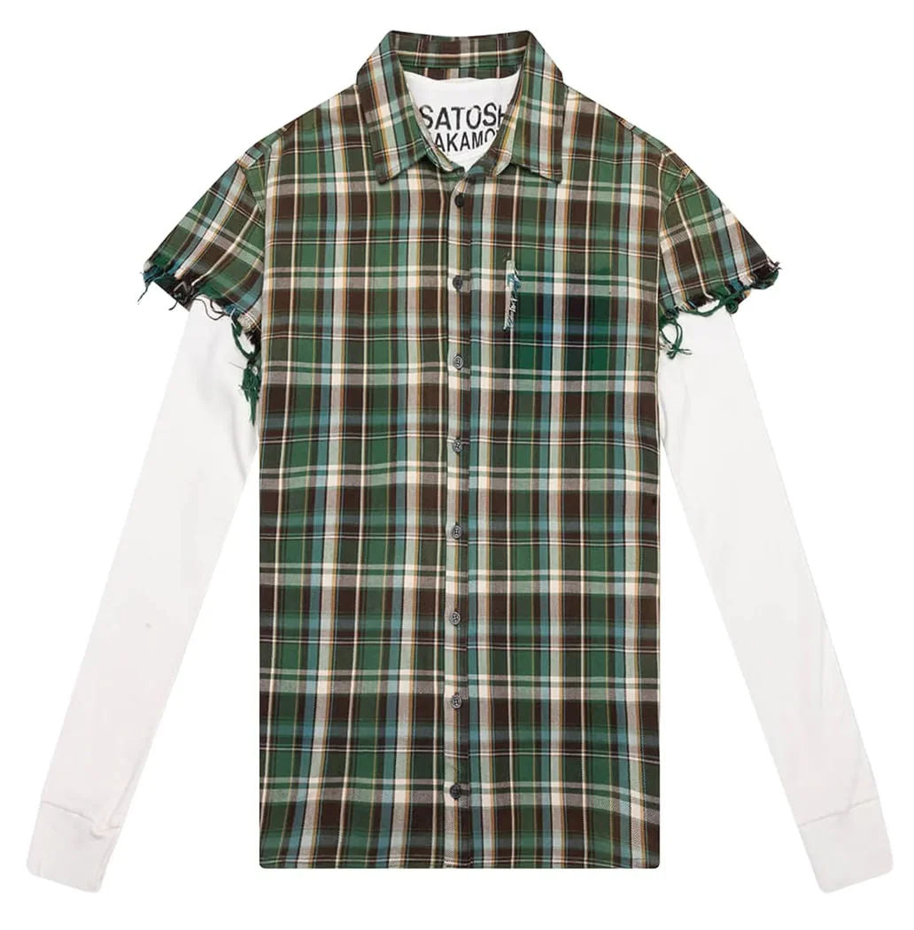 Satoshi Nakamoto Cutoff Flannel Green