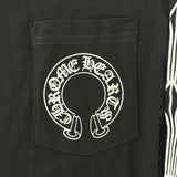 Chrome Hearts Horseshoe Floral Long-Sleeve Pocket Tee Black