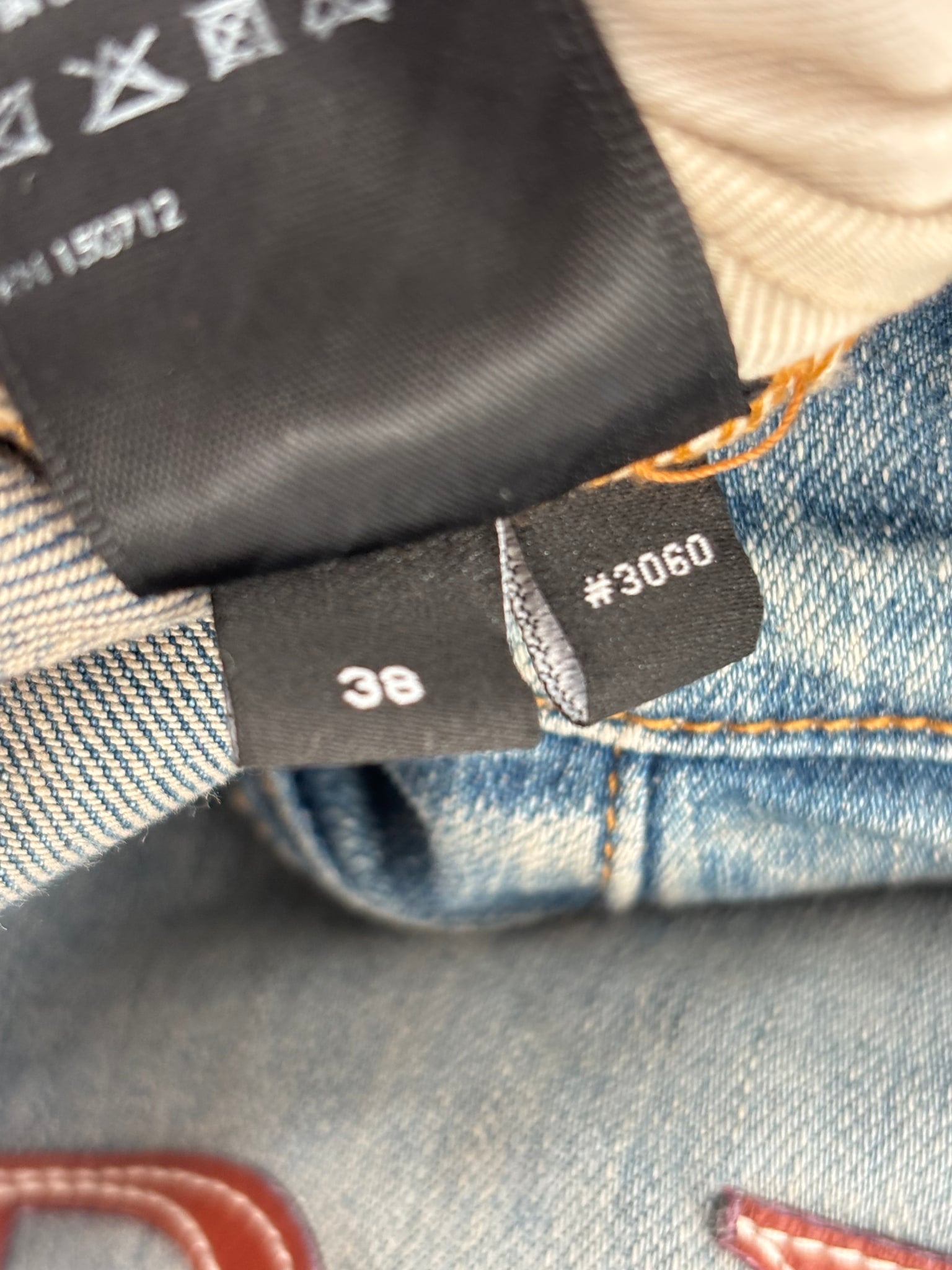 Amiri Logo Patch Ribbed Denim Brown