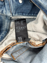 Amiri Staggered Logo Distressed Jeans