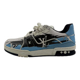 Louis Vuitton Black & Blue Logo Trainers