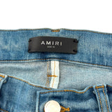 AMIRI Leather Stitch Logo Clay Indigo Jean Blue