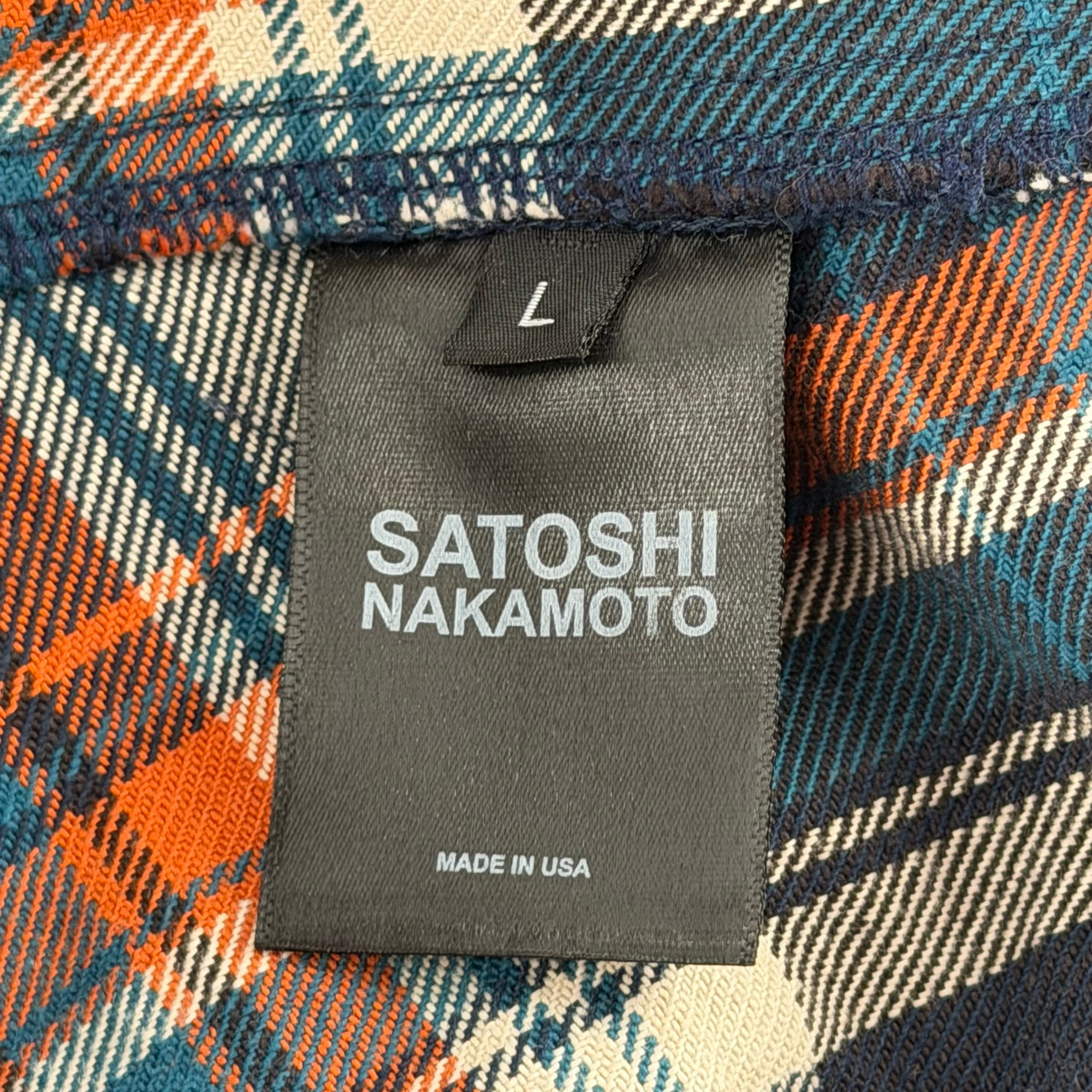 Satoshi Bender Cut Off Flannel Orange Plaid