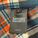 Satoshi Bender Cut Off Flannel Orange Plaid