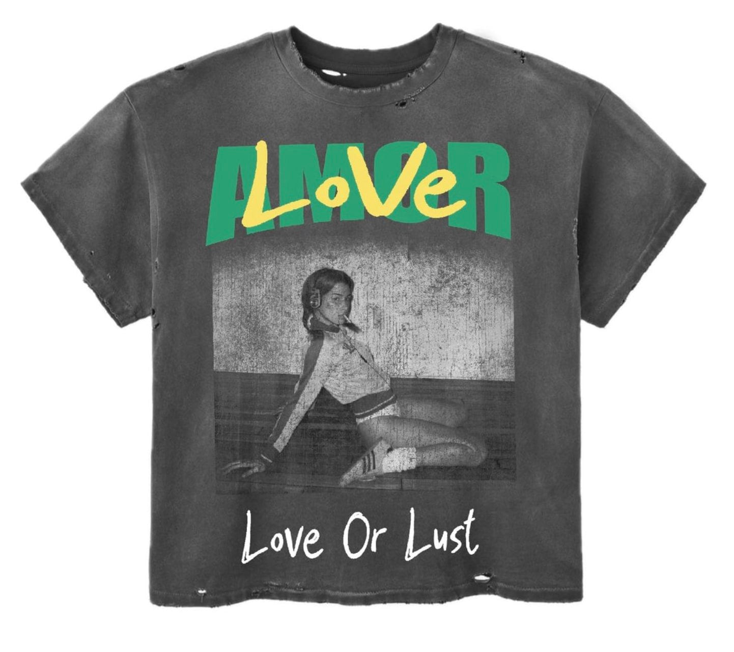 Stile De Amor Amore Or Lust Tee Washed Grey