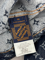Louis Vuitton Old Flower Printed Denim Jacket Blue