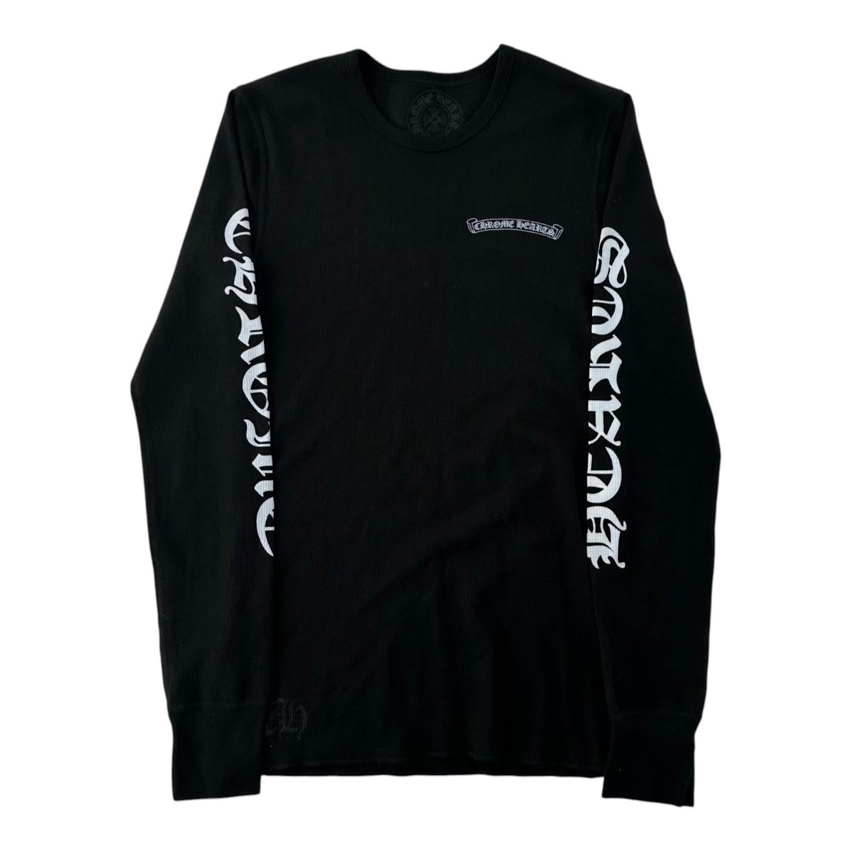 Chrome Hearts Scroll Logo Long-Sleeve Thermal Tee Black