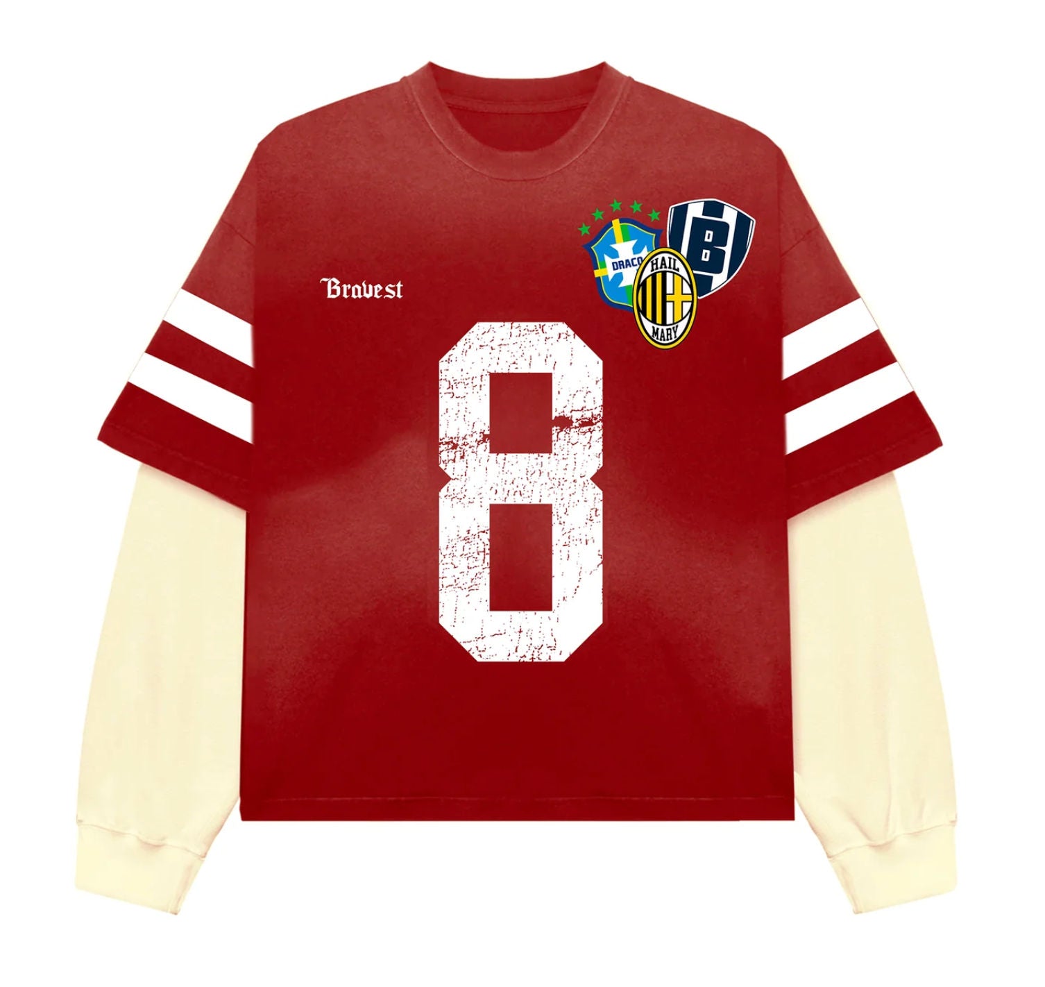 Bravest Studios Number 8 Thermal Tee Red