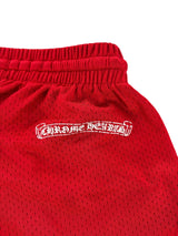 Chrome Hearts x Matty Boy "Team" Mesh Warm Up Jersey Shorts Red