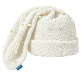 Arkyve Pearl Crochet Sock Hat White