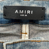 Amiri MX1 Bandana Jacquard Jeans Blue