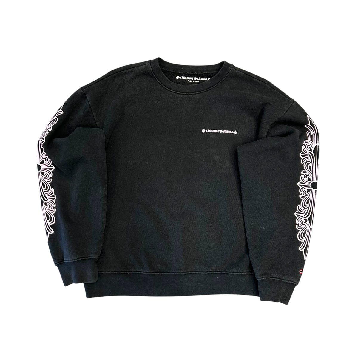 Chrome Hearts Matty Boy Shoulder Logo Crewneck Black/Pink