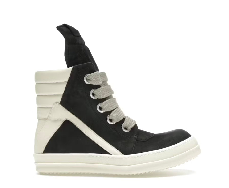 Rick Owens Geobasket Jumbo Lace High Black Milk