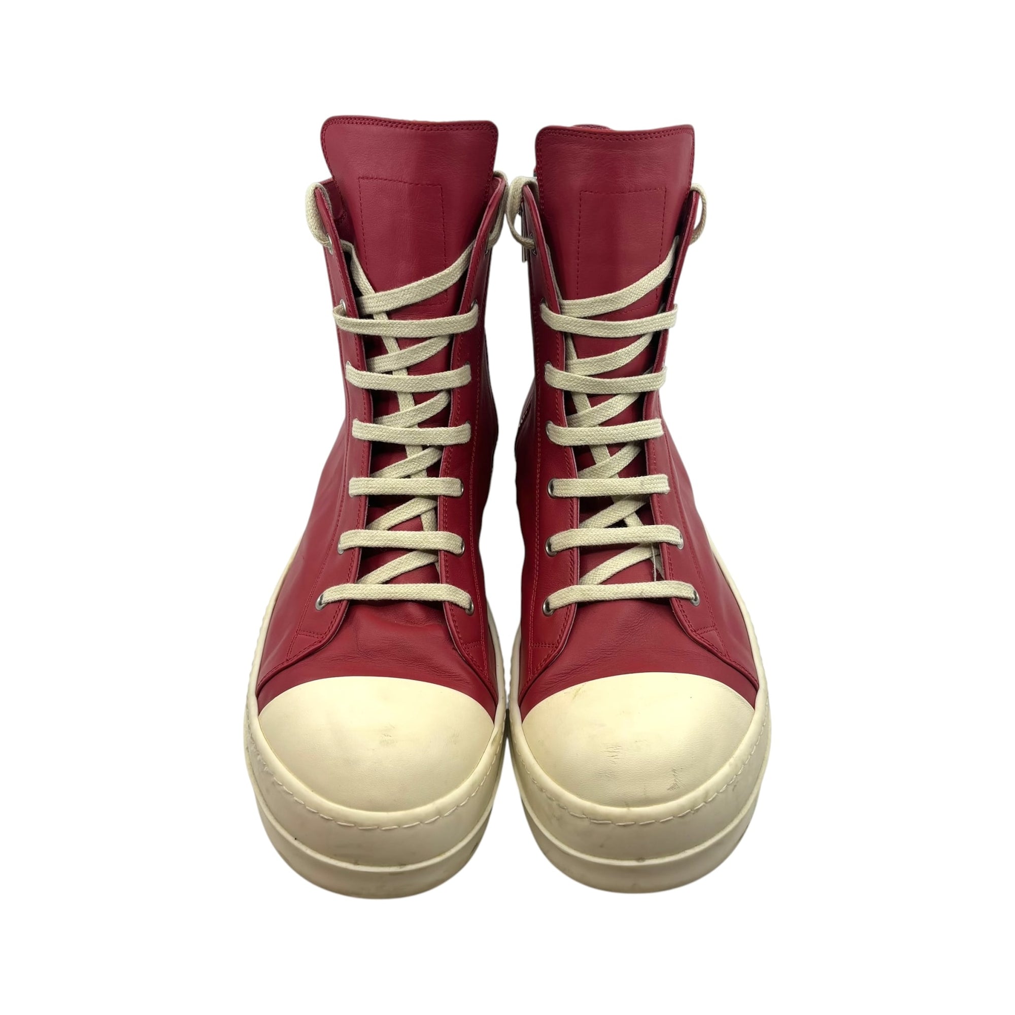 Rick Owens Lido Ramones High Top Red Milk SS24