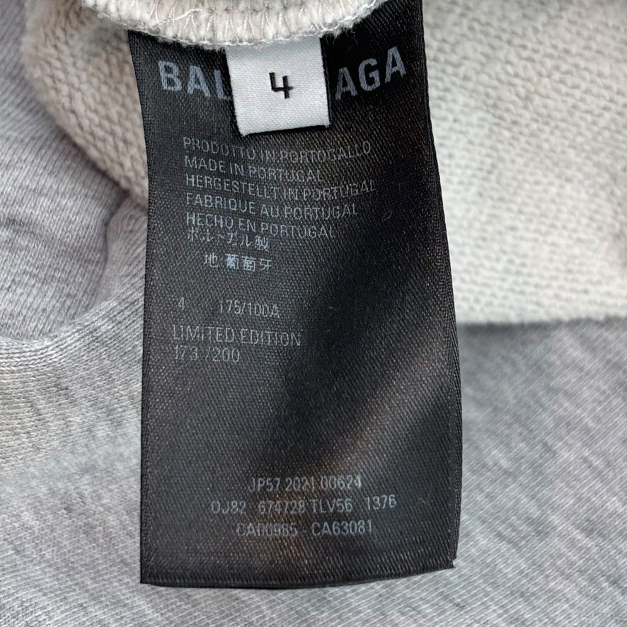 Balenciaga Music Zip Up Hoodie Grey