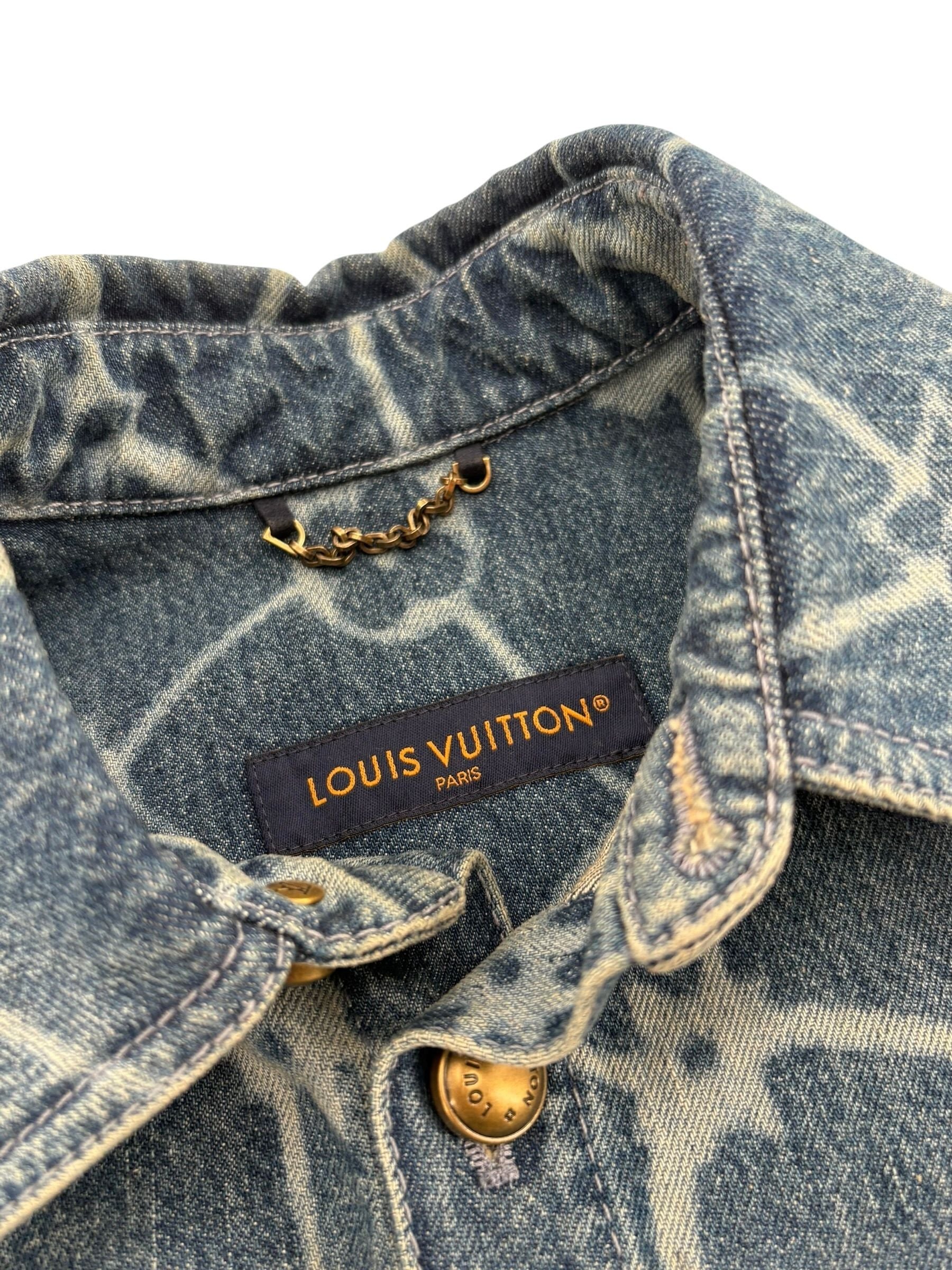 Louis Vuitton Barb Wire Monogram Denim Shirt