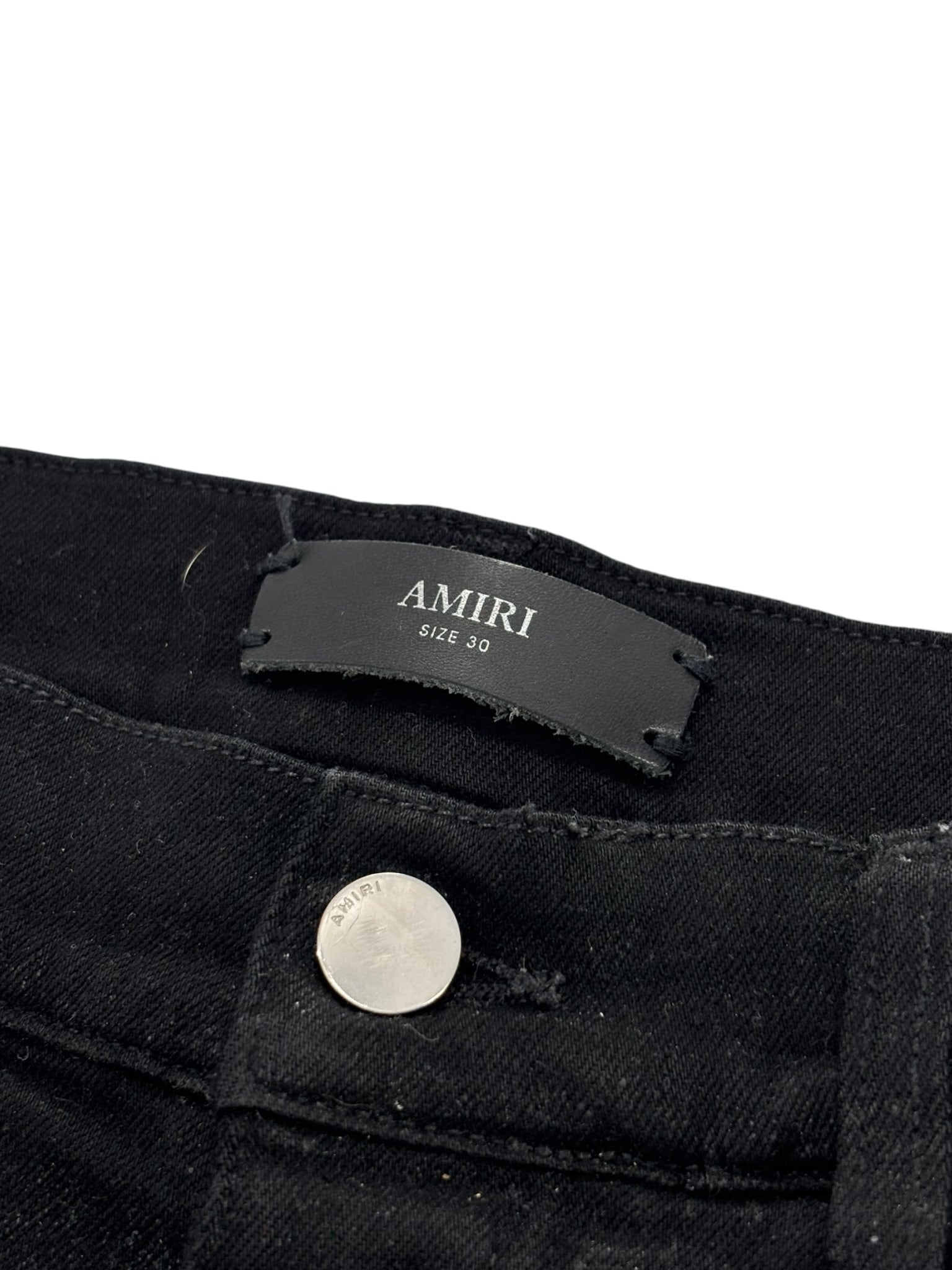 Amiri Mx1 Waxed Ribbed Denim Black