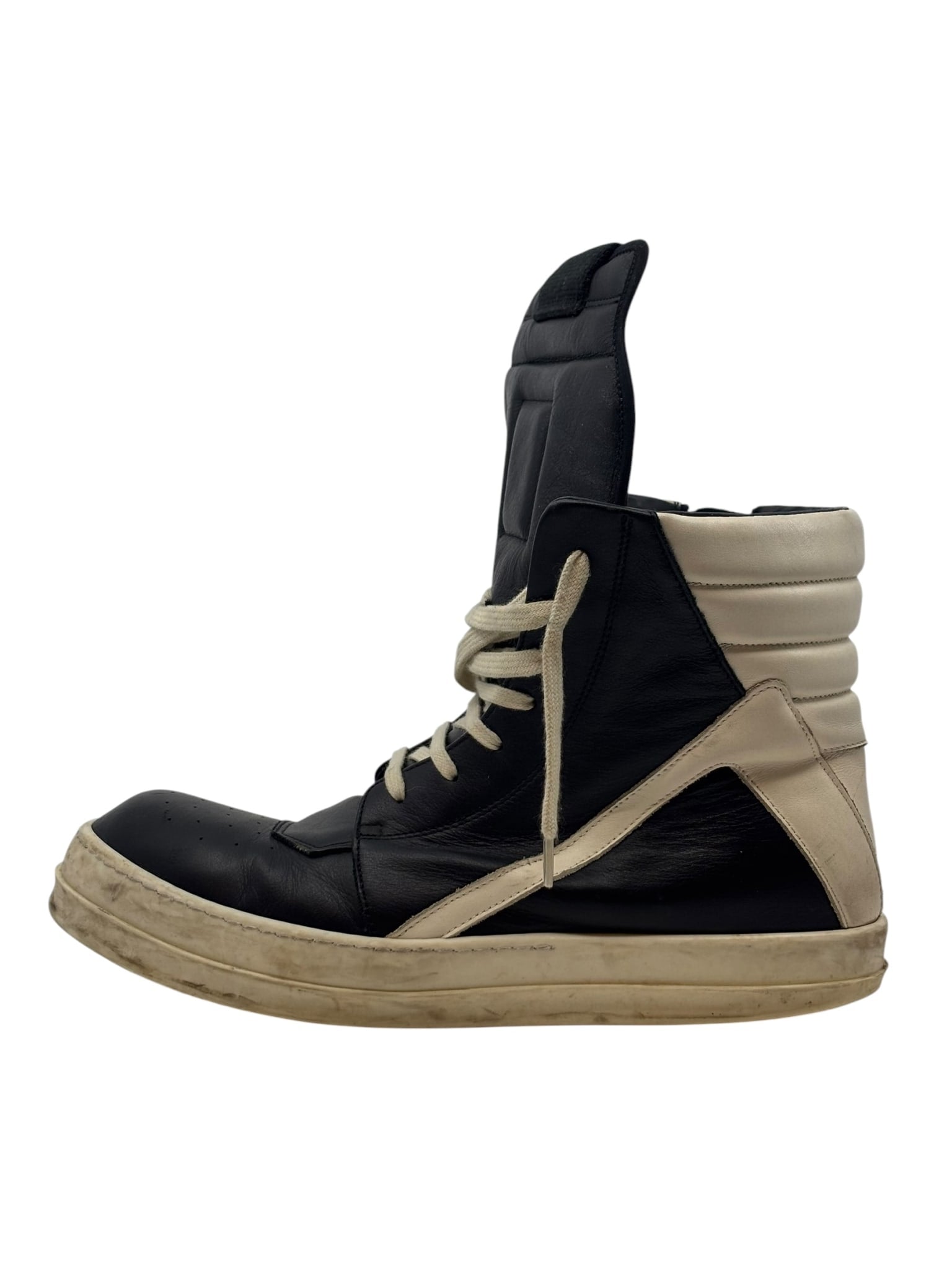 Rick Owens Geobasket Black White
