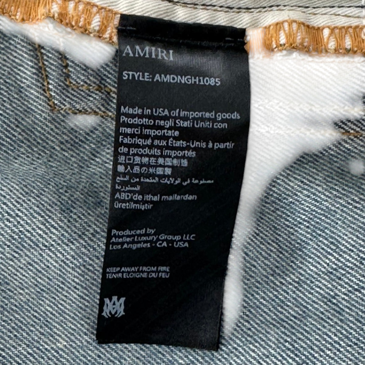 AMIRI Suede Straight Mx1 Jeans Antique Indigo