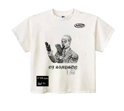 HMDD OJ Squeeze Vintage Tee White