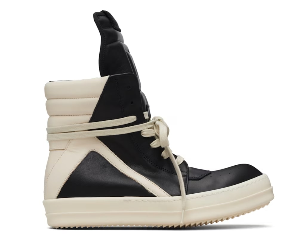 Rick Owens Black Temple Geobasket Sneakers