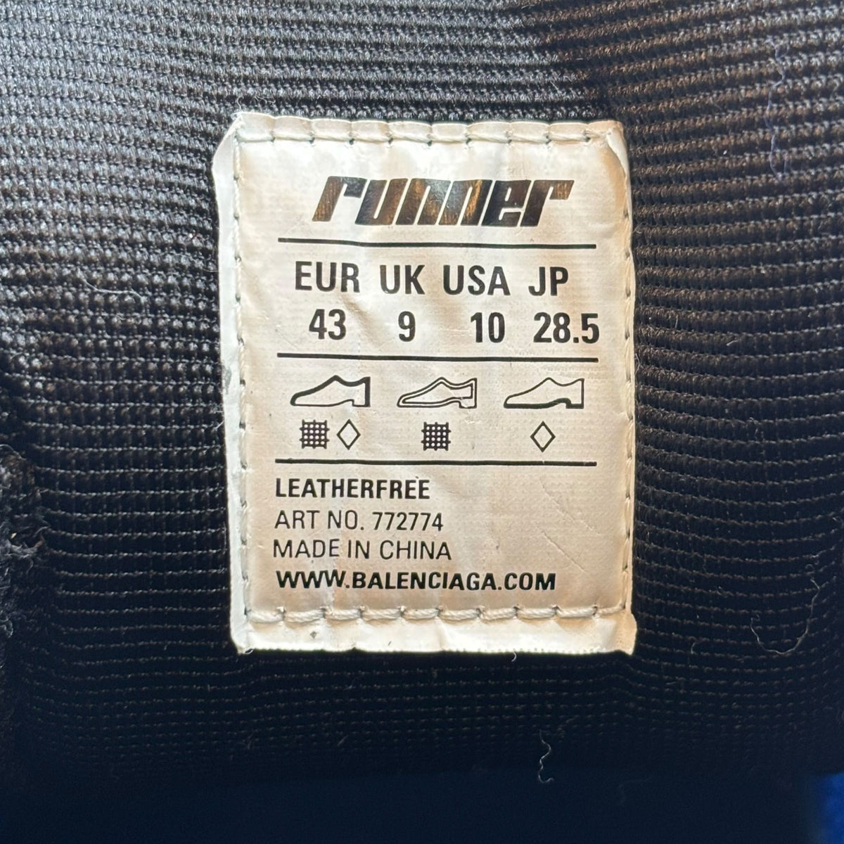 Balenciaga Runner White Blue Silver