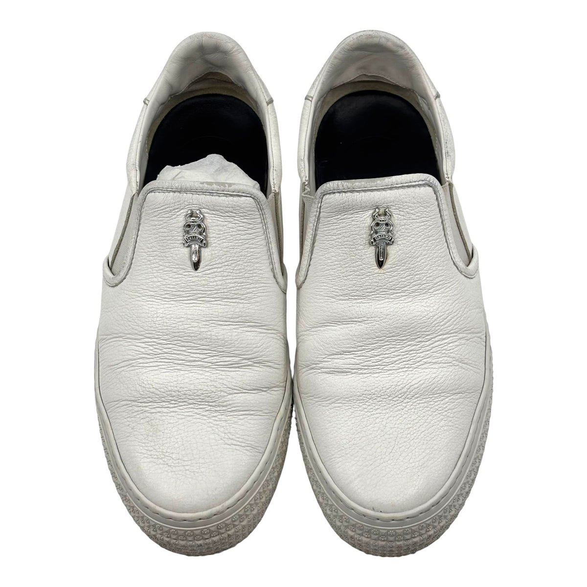 Chrome Hearts Slip On Leather Sneaker White