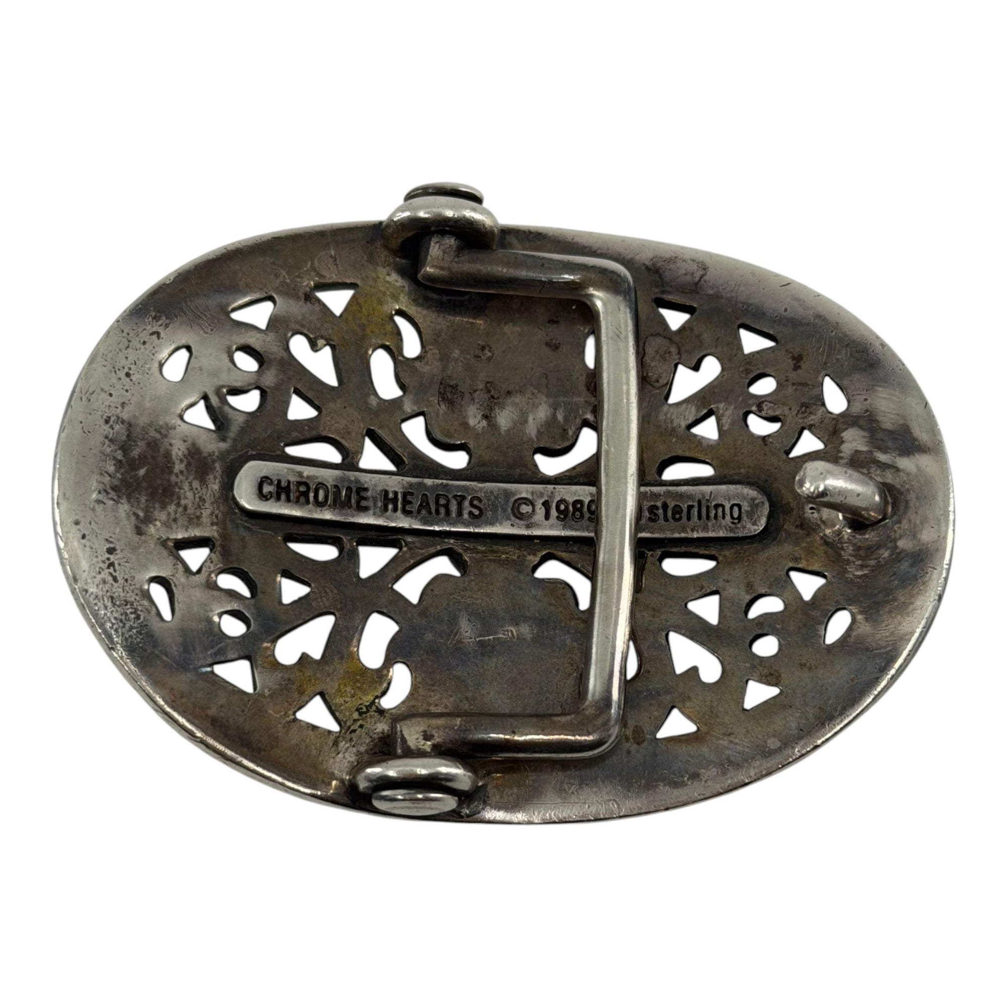 Chrome Hearts Silver Oval Cross Buckle