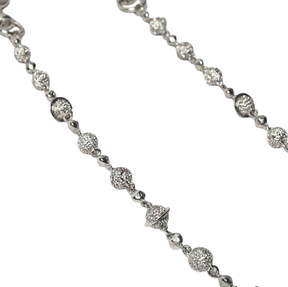 Starchain Planet Wallet Chain Stone Silver/White
