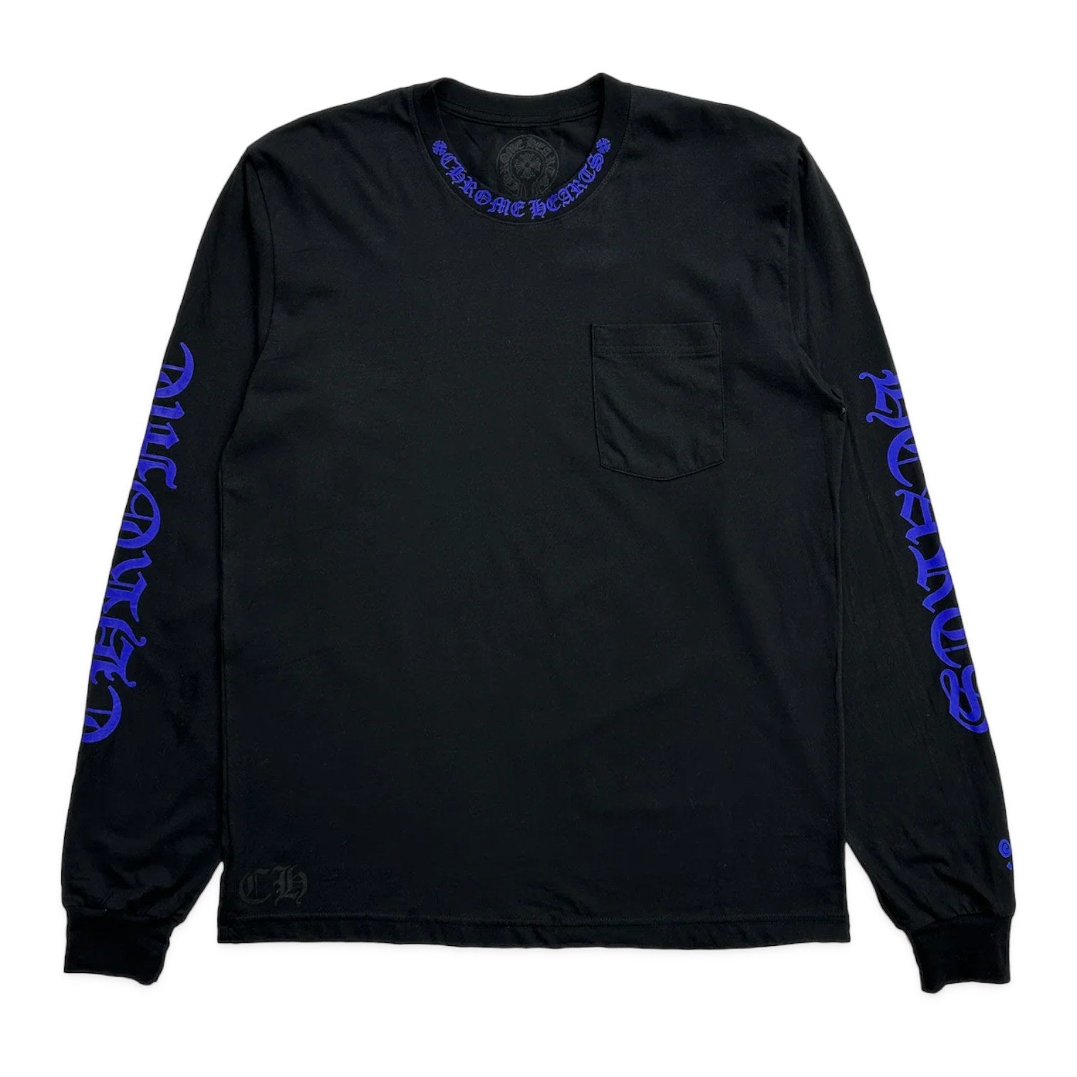 Chrome Hearts Neck Scroll Logo L/S Black Blue