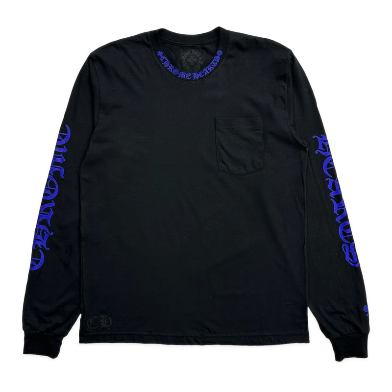 Chrome Hearts Neck Scroll Logo L/S Black Blue