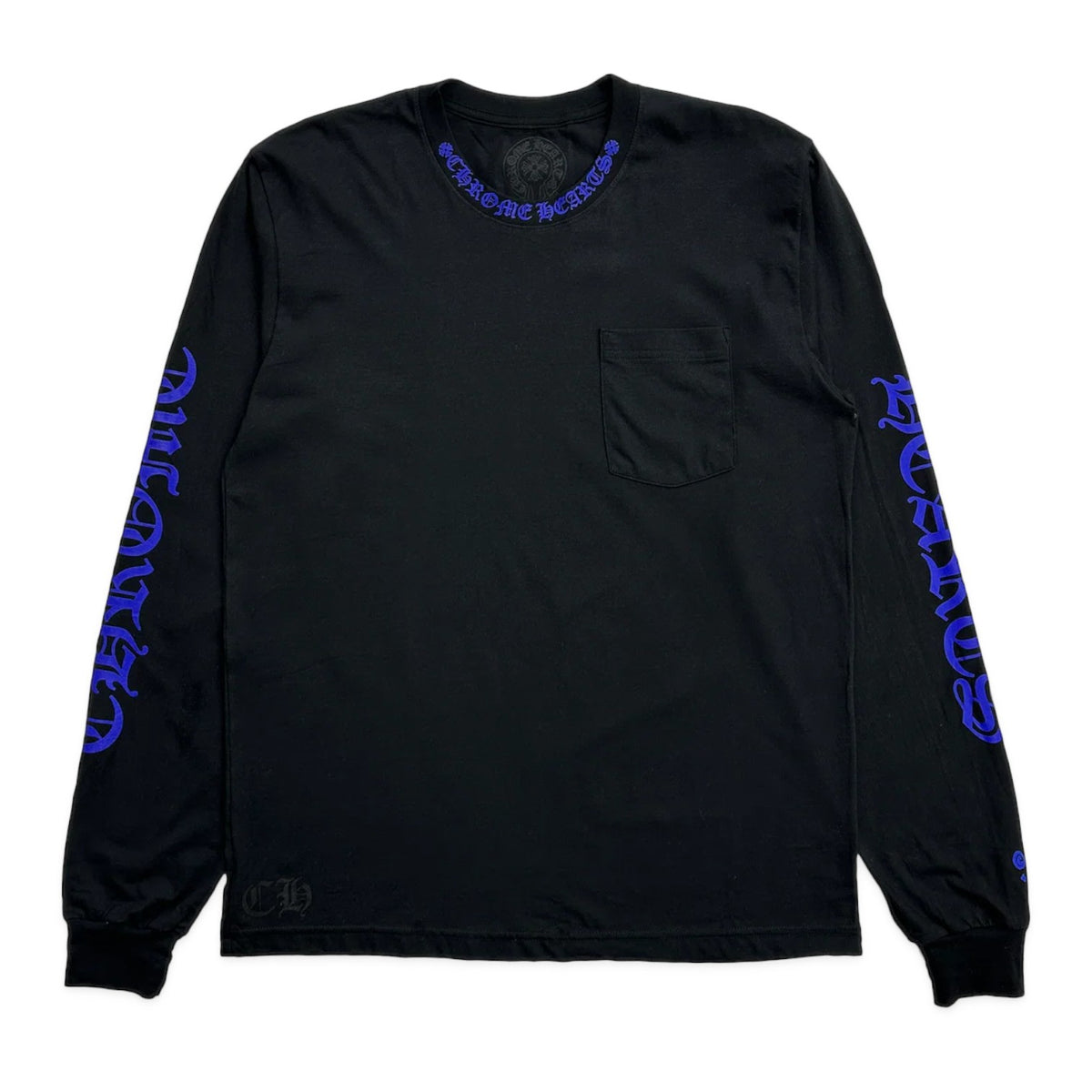 Chrome Hearts Neck Scroll Logo L/S Black Blue