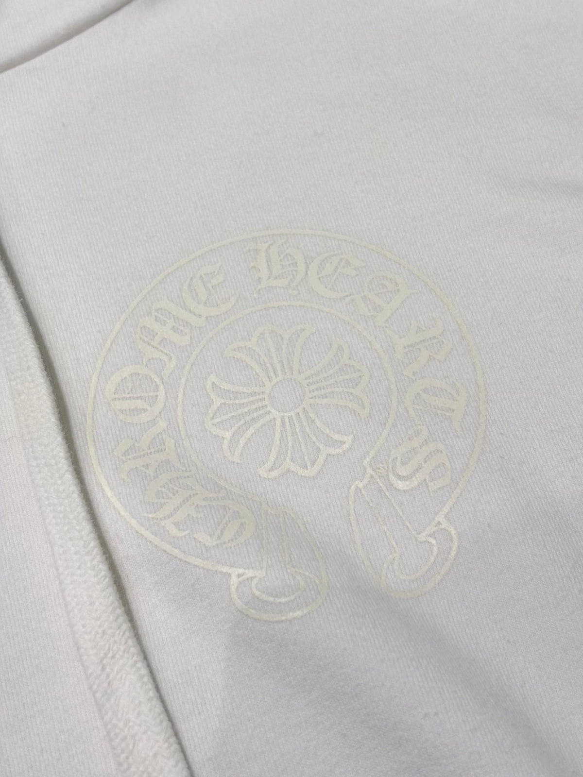 Chrome Hearts Horshoe Hoodie White on White