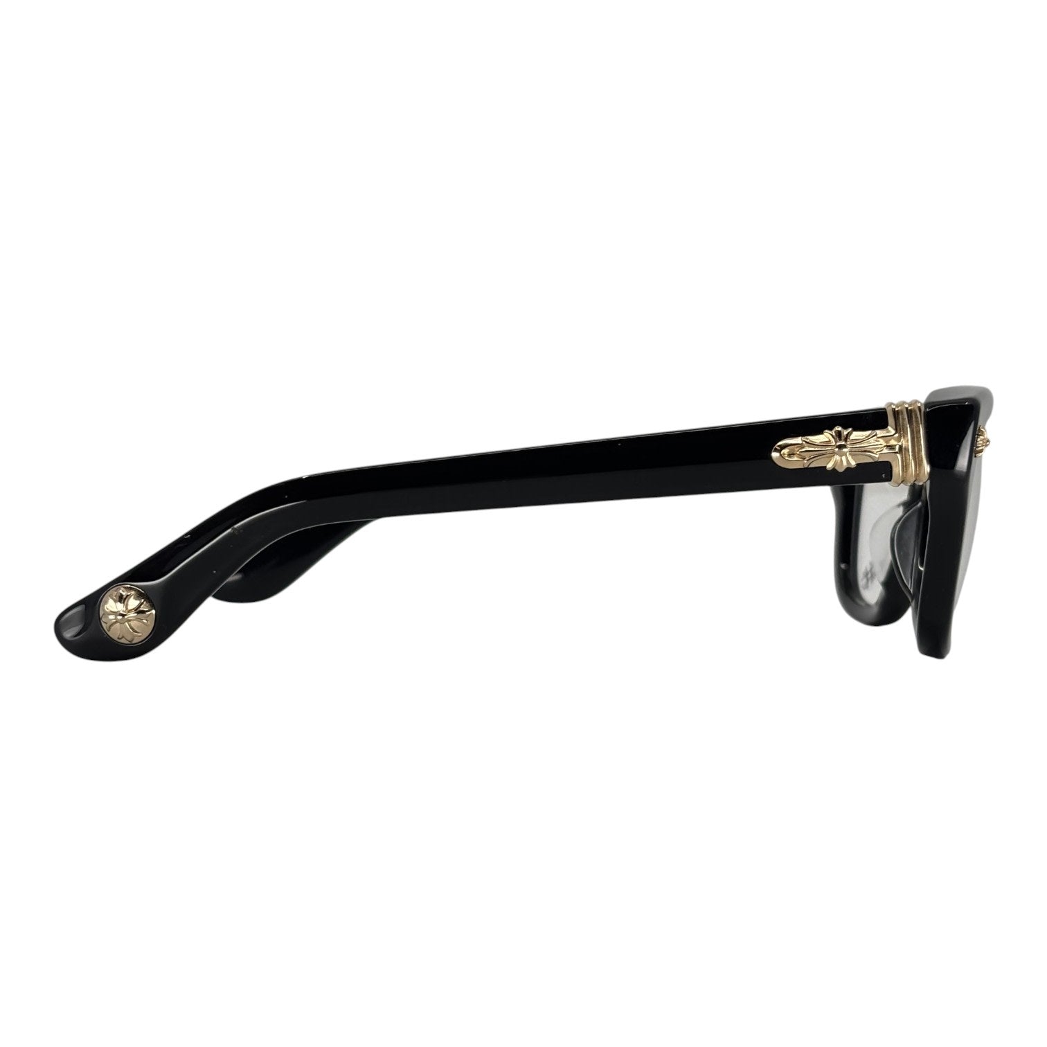 Chrome Hearts Trititsagain Glasses Black Gold